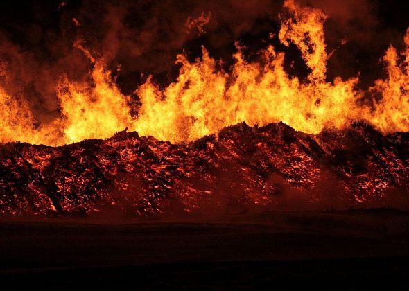 На Лесозаводе в Серове в очередной раз горел горбыль