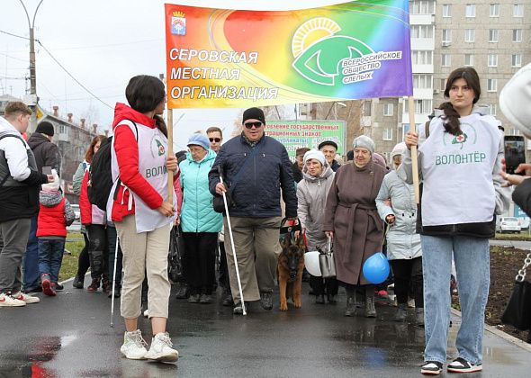 В день белой трости по Серову прошло шествие