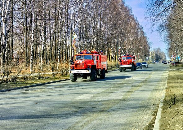 В Серове сгорел "ВАЗ-2107"